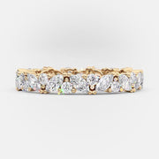 0.50 CT Marquise & Round Cut Lab Grown Diamond Wedding Band For her Mapple Gems